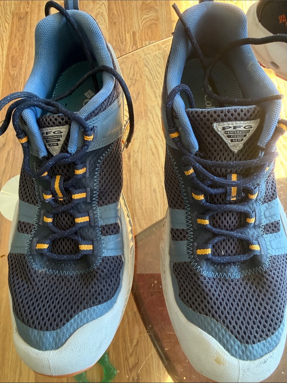 Columbia PFG Men's Navy and Light Blue Boat Shoes